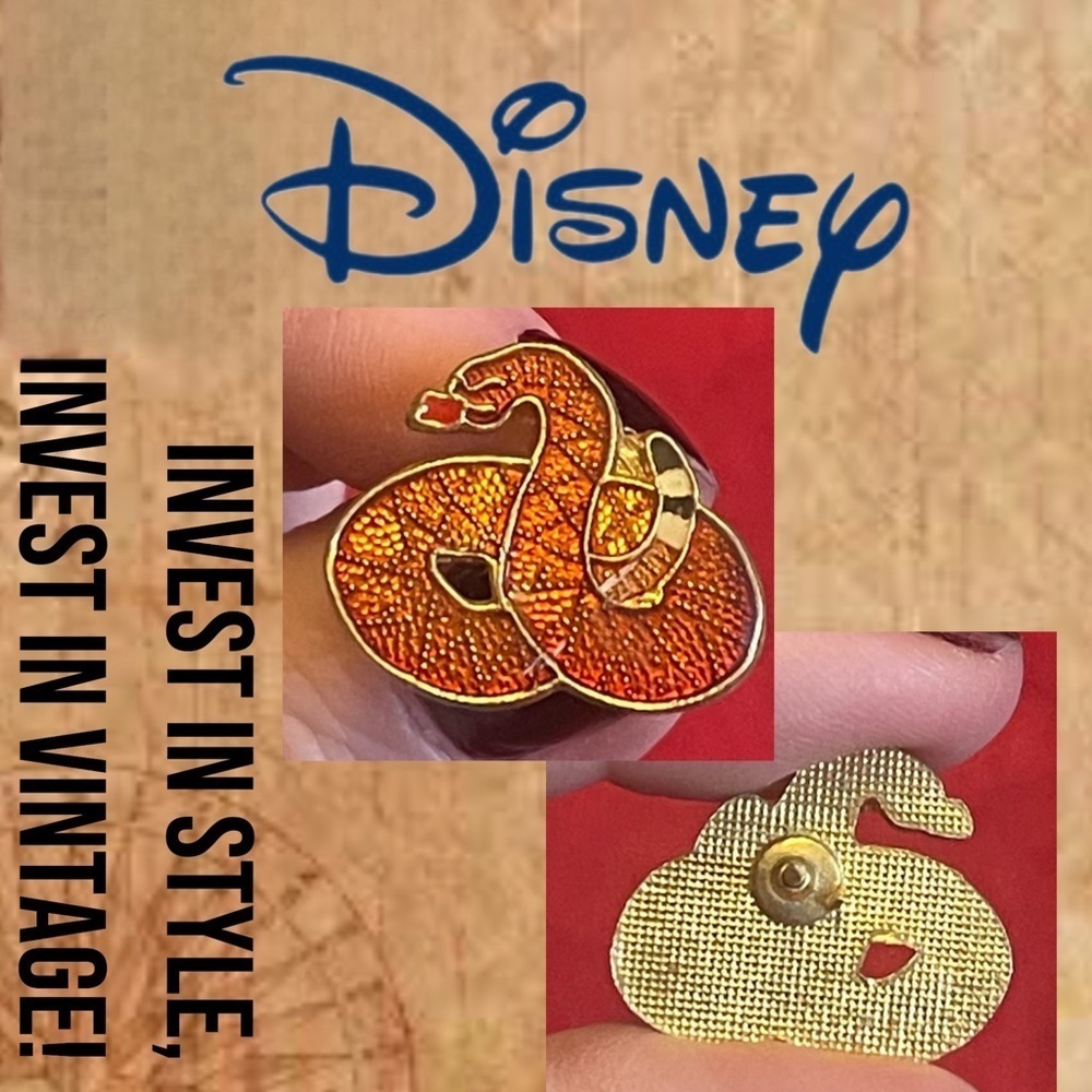 DISNEY Mickey Pin+Vintage Enamel Snake Pin+FREE 2023 WW Pin VINTAGE - Picture 6 of 12